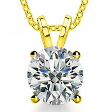 0.85 Ct Ladies Round Cut Diamond Solitaire Pendant Necklace 0.85 Ct Ladies Round Cut Diamond Solitaire Pendant Necklace